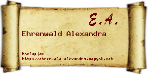 Ehrenwald Alexandra névjegykártya